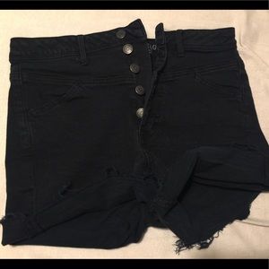AMERICAN EAGLE high waisted button fly shorts